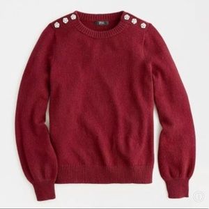 J. Crew Sweater with Jewel Buttons